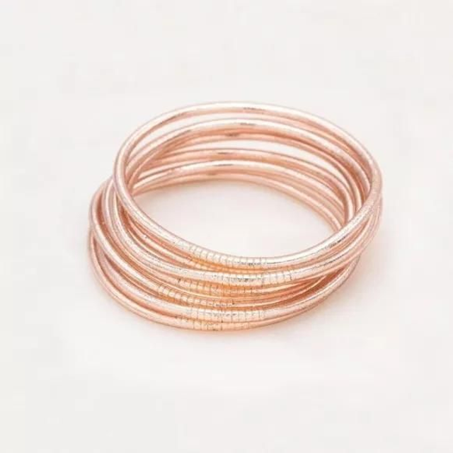 Jonc bouddhiste champagne avec mantra 