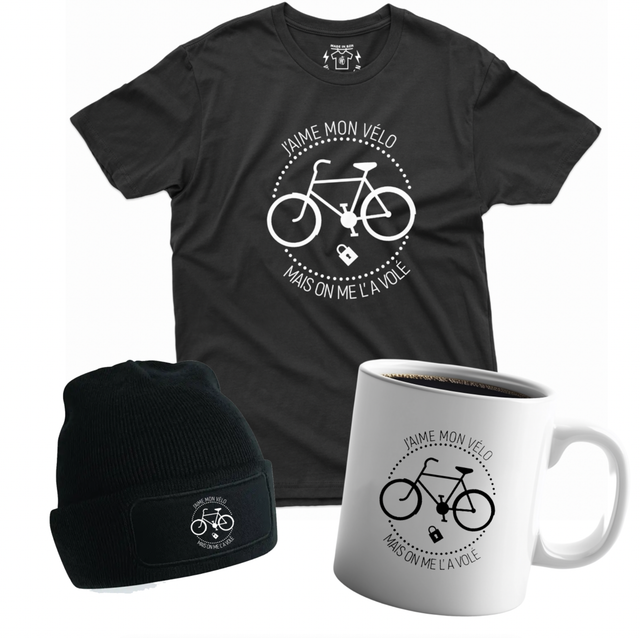 &quot;J&#039;AIME MON VÉLO&quot; Tshirt, Sweat, Bonnet, Totebag, Mug