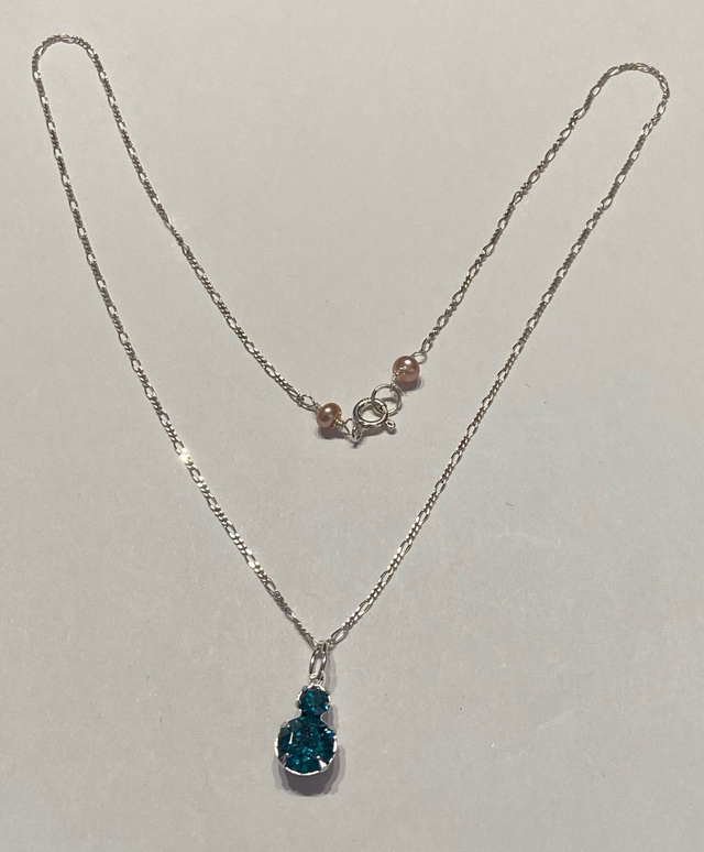 Sterling Silver double Swavoski necklace