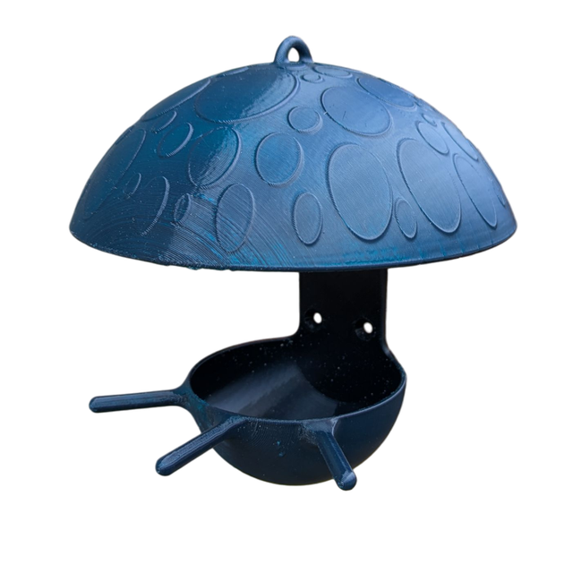 Mangeoire à oiseaux de la nature à suspendre ou murale en forme de champignon
