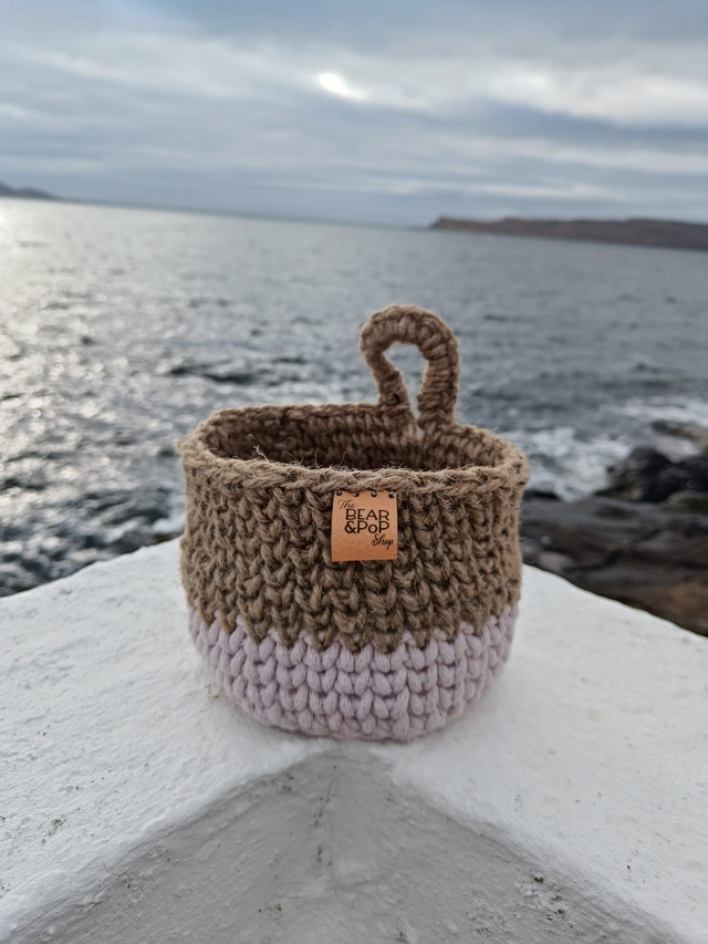 Small Crochet Basket with hook