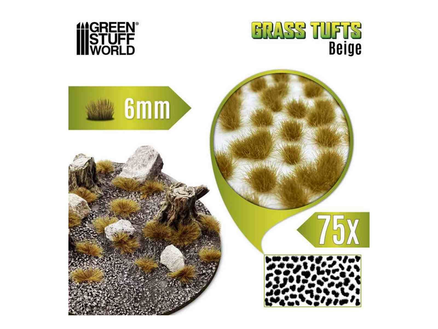 Touffes d'herbe - Tuft 6 mm - Beige GSW 10671