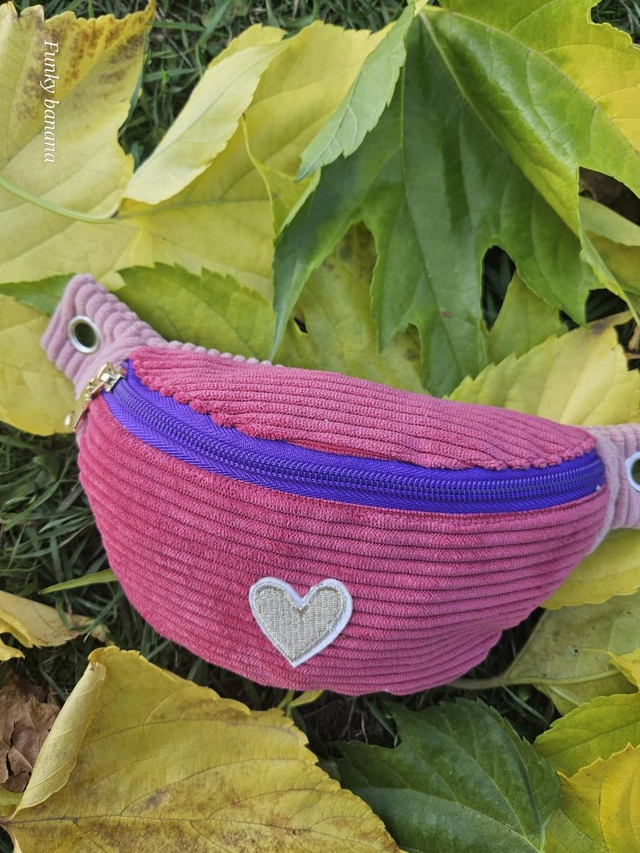 Banane mini velours rose