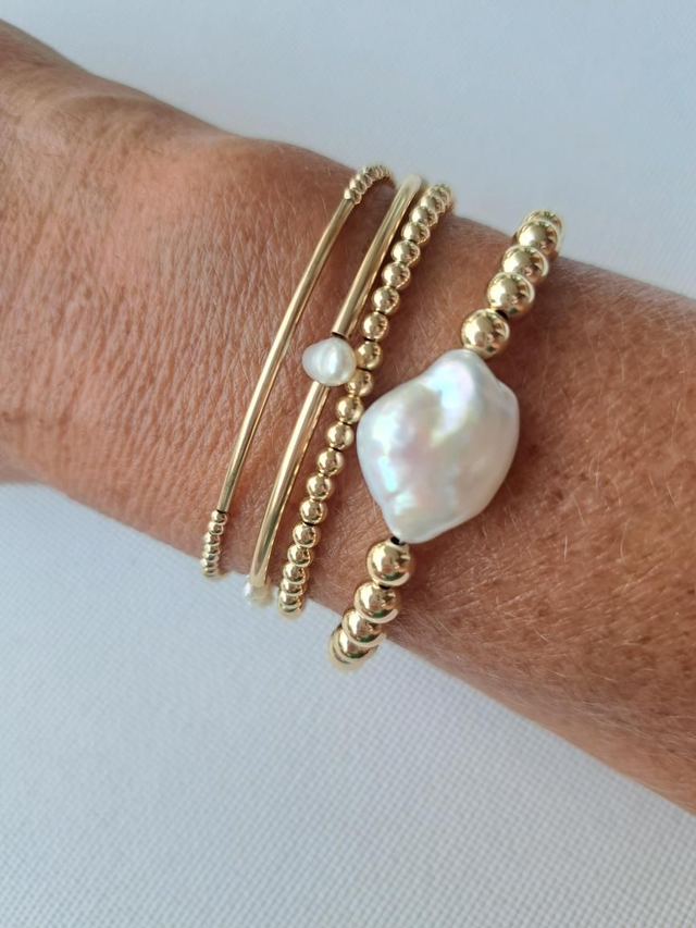 NAÏA gold-filled-perle d'eau douce bracelet