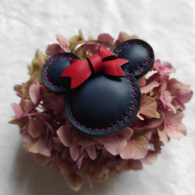 Porte clés Souris en cuir 