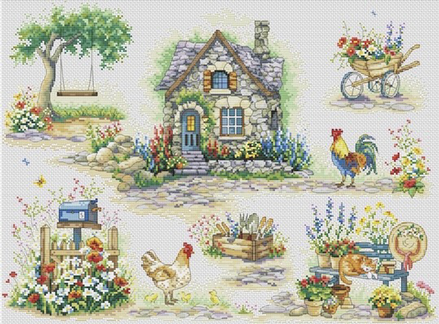 VDV Relaxing Summer Counted Cross Stitch Kit