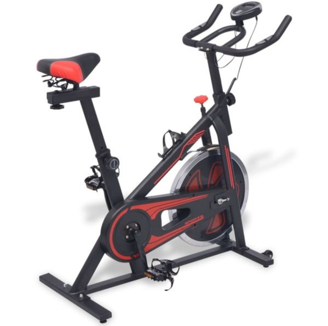 Exercise Spinning Bike - Black/Red