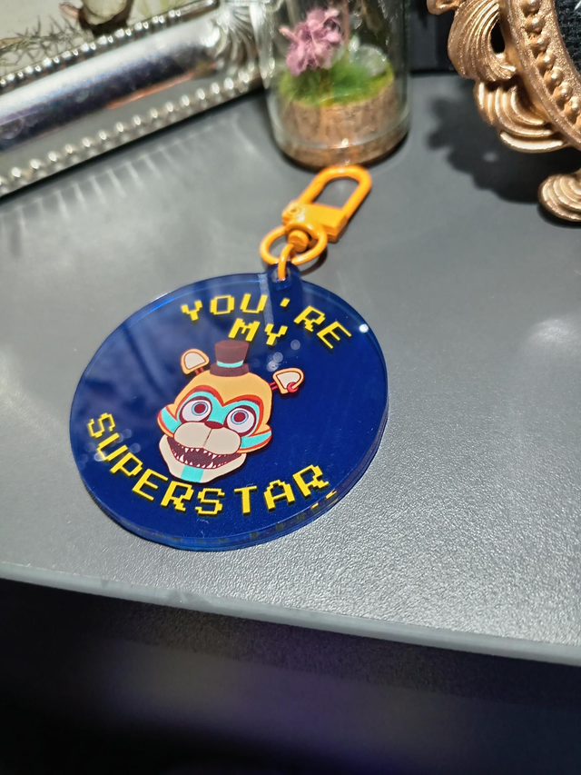 Glamrock Freddy Acrylic Keychain Five Nights At Freddy's