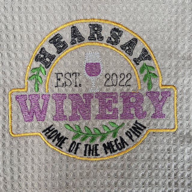 Embroidered Tea Towel - Wine sayings - 6 different designs to choose from