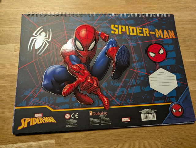 Cahier de coloriage Spiderman bleu 