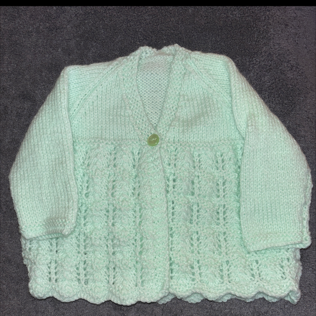 Mint Matinee cardigan 3-6months 