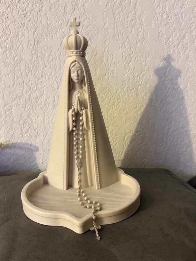 Statue Vierge Marie de Fatima imprimée en 3D – Décoration religieuse