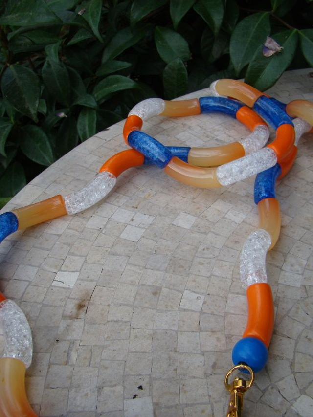 Bijou de téléphone perles tubes Paaradarshee Naaranguee