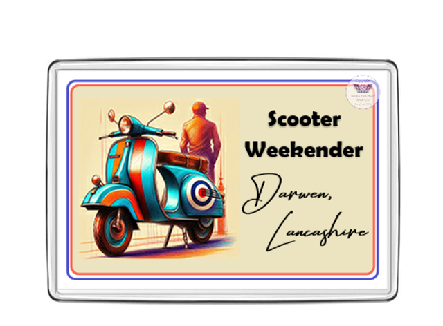 Scooter Weekender Oblong Fridge Magnet-OFM05