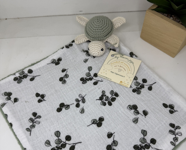 Doudou plat tortue 