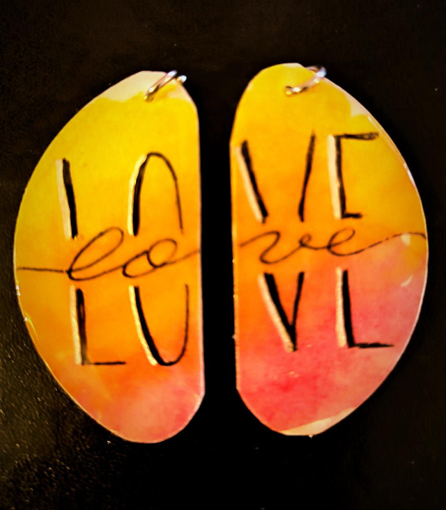 Boucles d'oreilles résine 