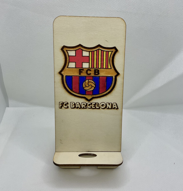 Laser cut football phone holder. Different designs available.