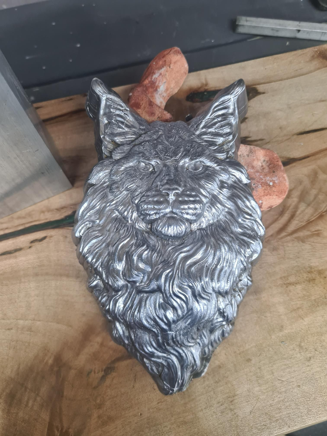 Maine Coon Large Cat Head Casting