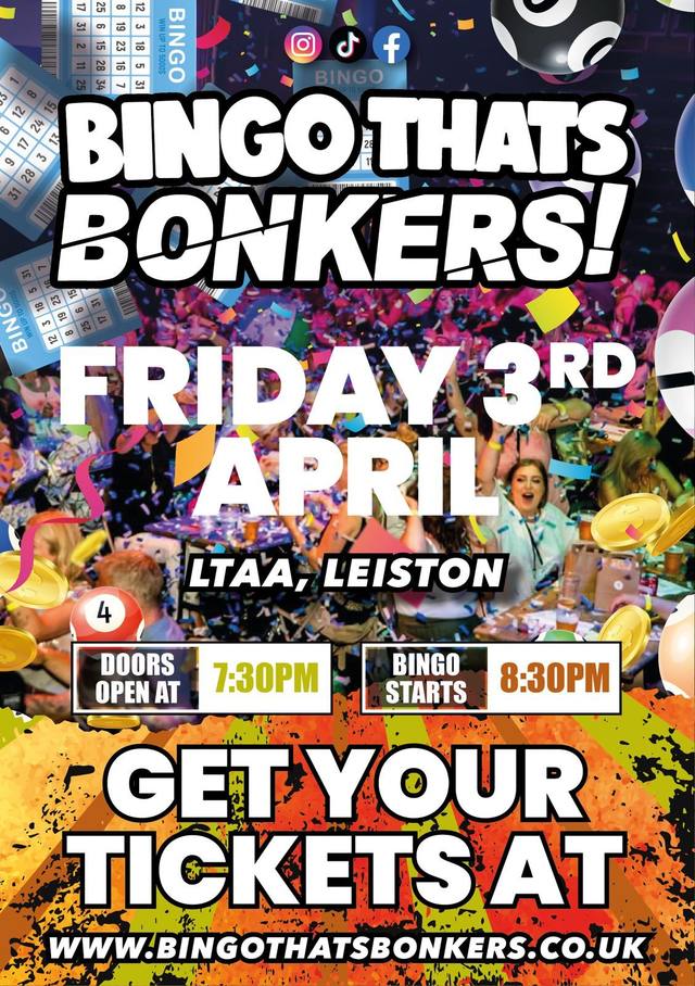 Bingo That's Bonkers April 2026 - One Ticket