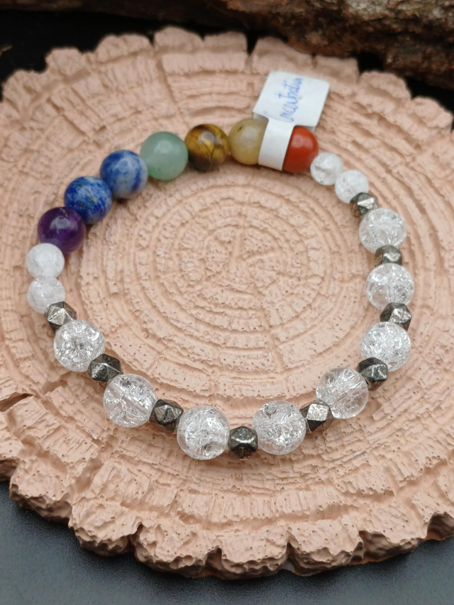 7 chakras cristal craquelé 