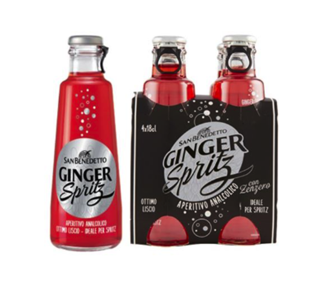 San Benedetto - Ginger Spritz 180ml x 4 - alkoholmentes
