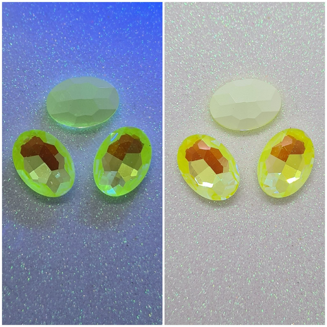 Fancy Oval K9, Citrine Mocha  AB Fluoreszierend, 30x20mm