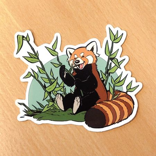 Red panda sticker