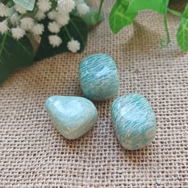 pierre roulée amazonite