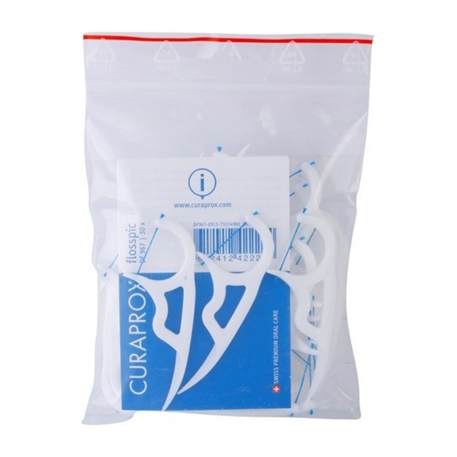 Curaprox Šabličky DF 967 špáradlo so zubnou niťou 30 ks