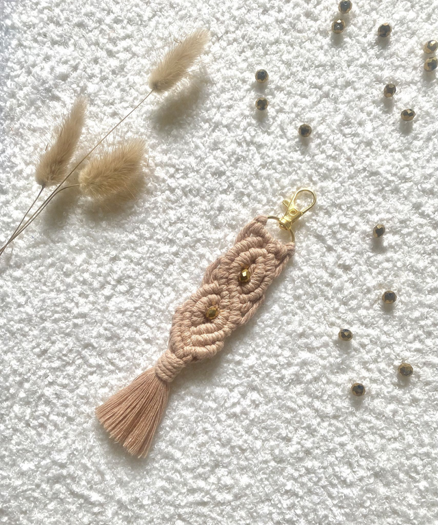 Bijou de sac ou porte-clé collection Syrel – Rose poudré