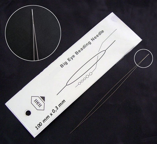 Aiguilles à Perles 100 mm x 0.3 mm - Lot de 2