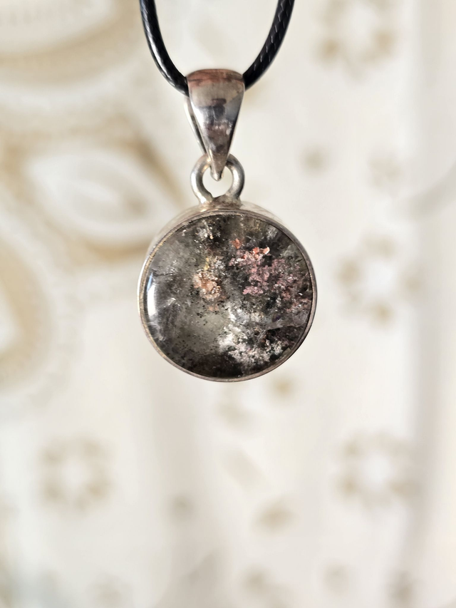 Quartz Lodolite AA - Pendentif en Argent 925