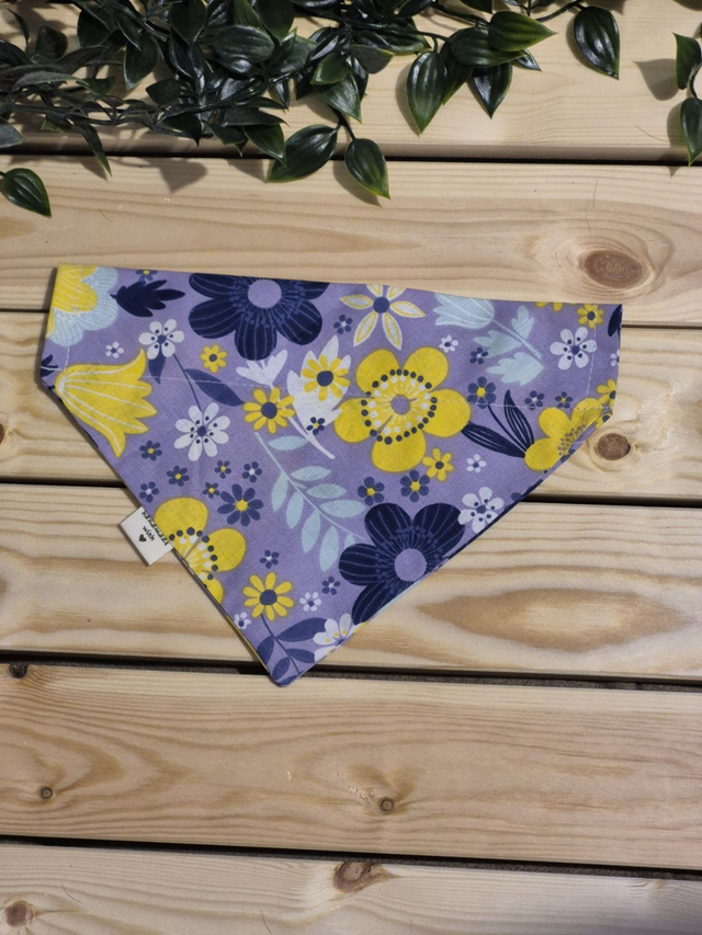 Lilac Floral Over the Collar Bandana | 4 Sizes Available