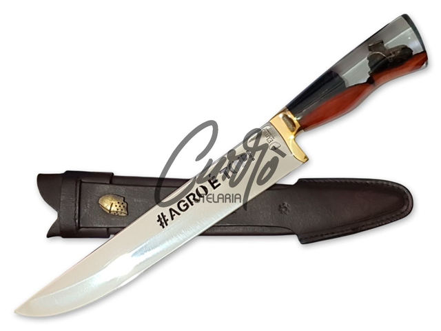 Faca Churrasco Híbrida Agro é Top Aço Inox Bainha 9 Polegadas