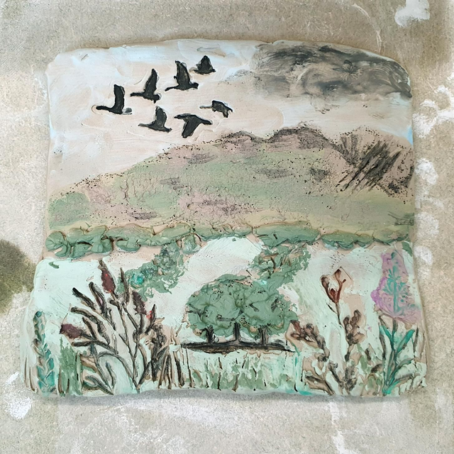 Towards Saddleback landscape greeting card