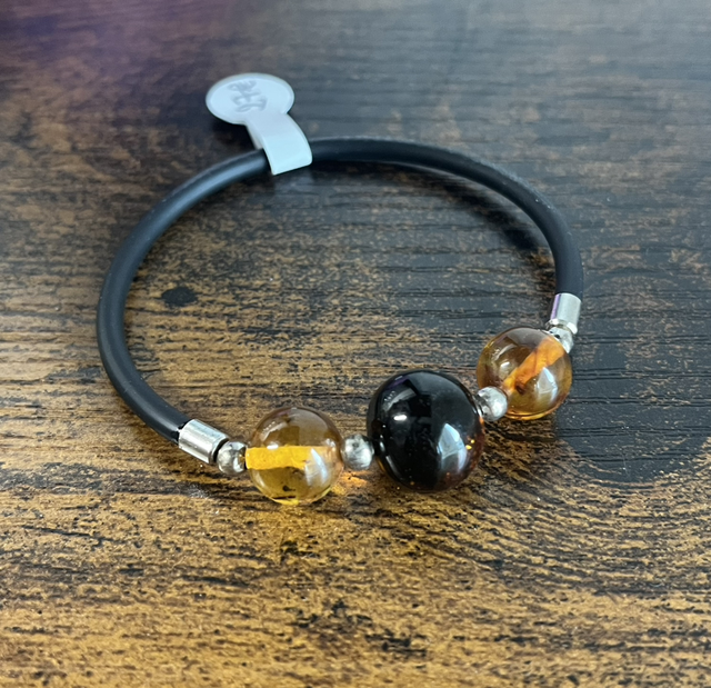 Bracelet Trois Boules Ambre