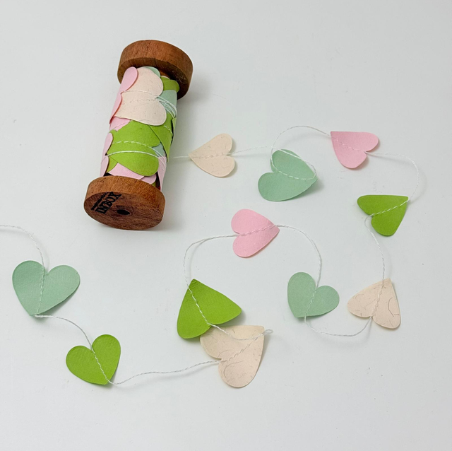 Papiergirlande Herzen pastell 5m