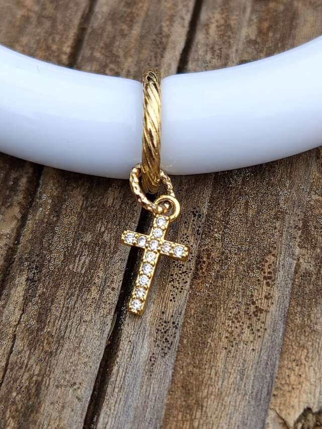 Bracelet perles tubes incurvées acrylique Sara Ki Jyoti