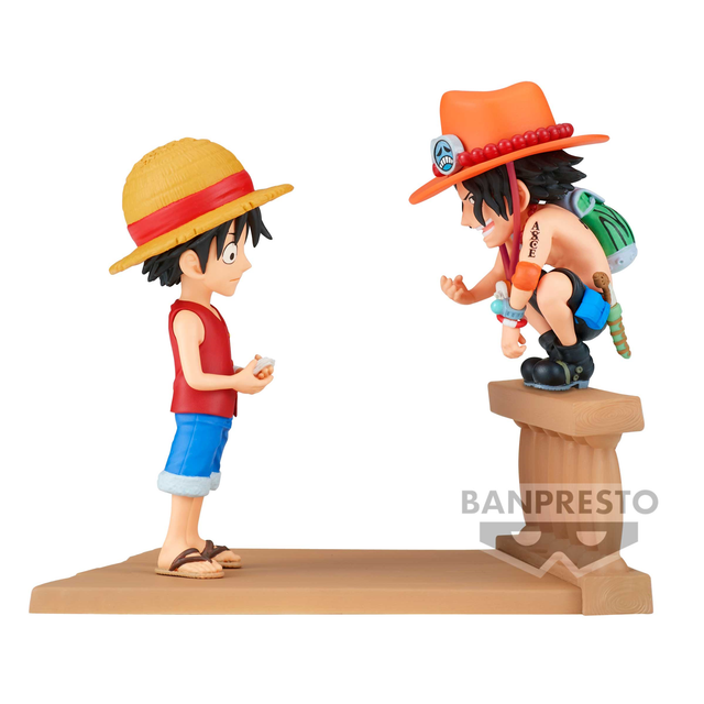 Monkey D. Luffy &amp; Portgas D. Ace - One Piece: Banpresto - WCF Log Stories 7cm 🏴‍☠️🔥