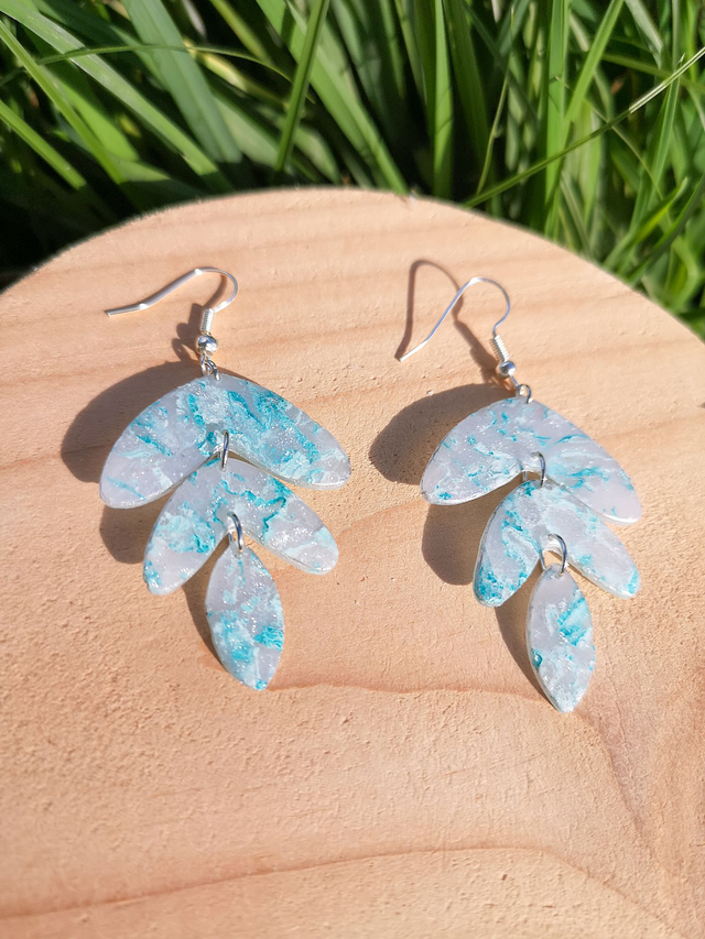 Collection Marbre Glacier - Boucles d&#039;oreilles Laurette 