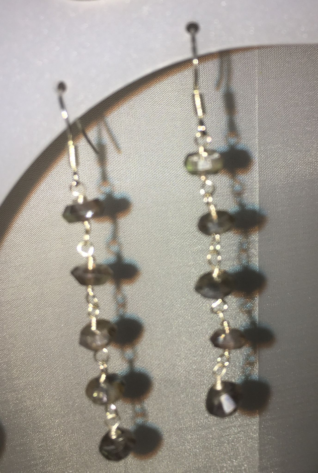Sterling silver gemstone bead earrings