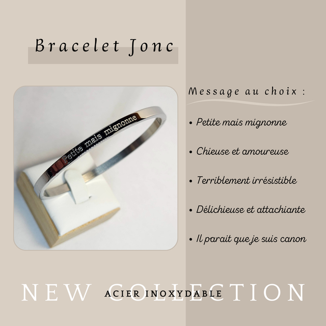 Jonc avec message, Thème &quot;Compliments&quot; 