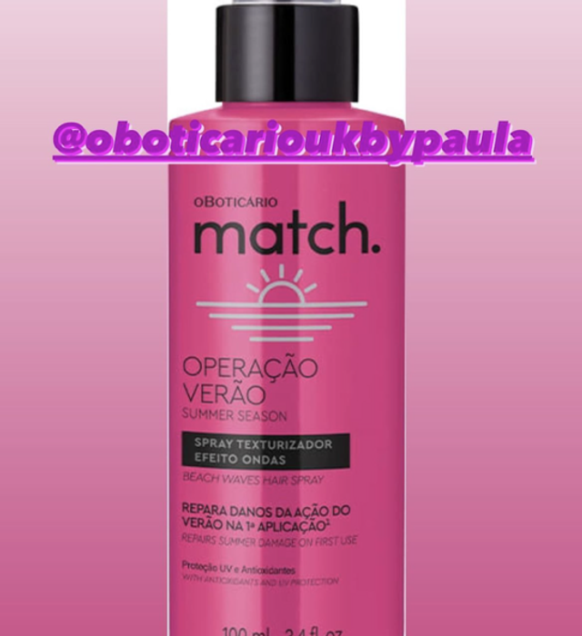 Spray Efeito Praia Operação Verão Match 100ml