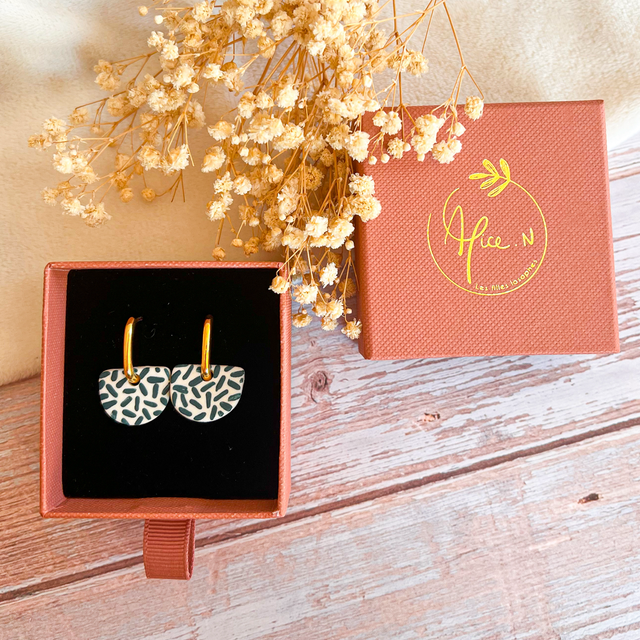 Boucles d’oreilles porcelaine