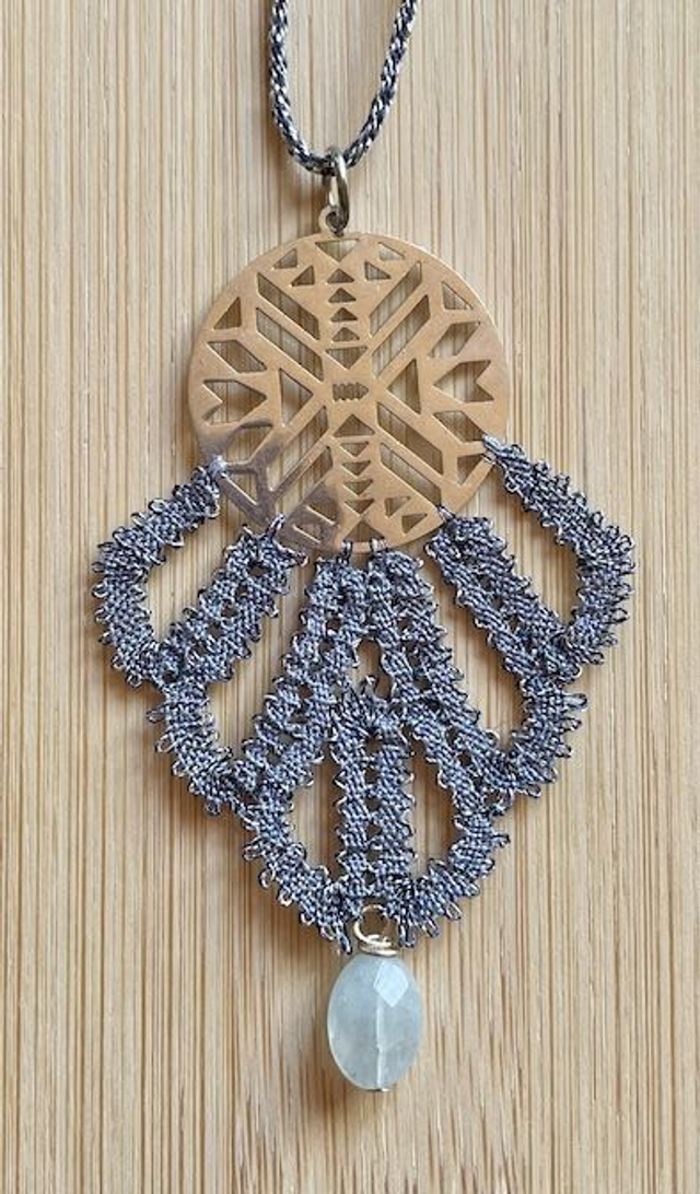 Pendentif Coquille - gris (1)