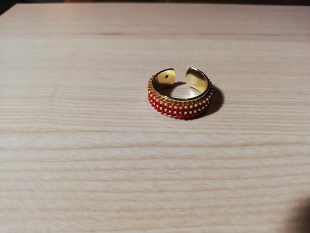 Double ligne rouge/doré