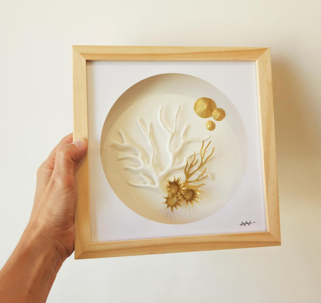 Récif doré et corail blanc