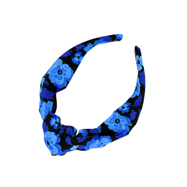 Top Knot Alice Band - Blue Violet - Japanese Cotton