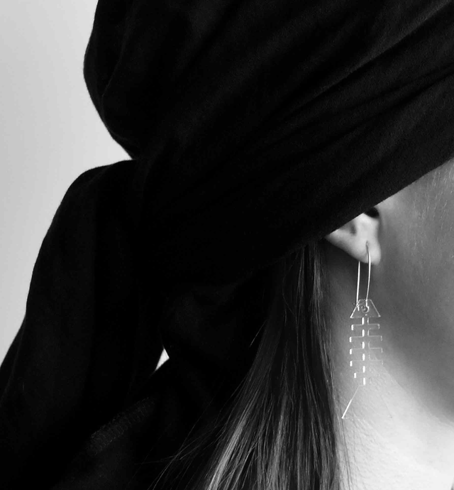  Transparent plexiglass earrings "Lu"