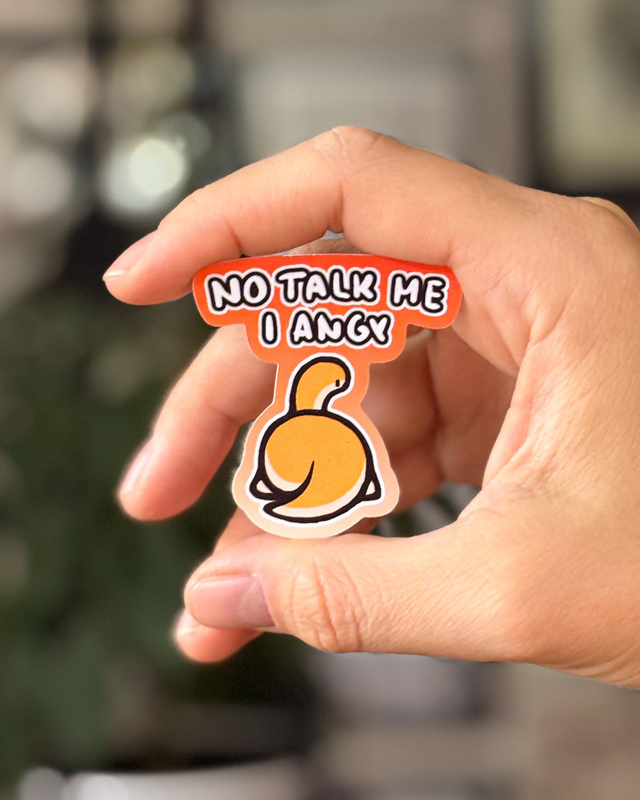 Naklejka "No talk me I angy" 